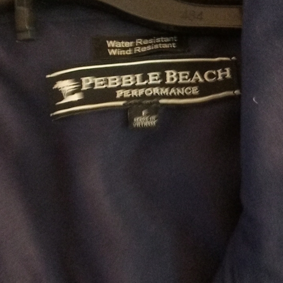 NWT men's large Pebble Beach performance jacket water resistant logo on the fron - Picture 3 of 5